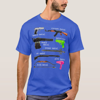 Camiseta Armas de música metálica