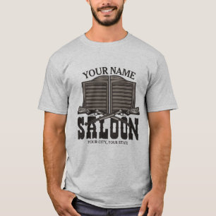 Camiseta Armas de Rifle Western Personalizadas Bar do Antig