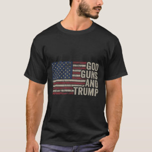 Camiseta Armas e Trump - Pro God Gun Funny Republican Usa