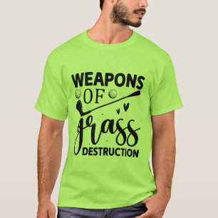 Camiseta Armas engraçadas grama arte palavra Golfe
