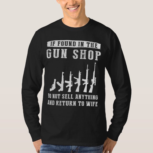 Camiseta Armas, Grãos e Aprovação de Spouso: Se Encontradas (Frente)