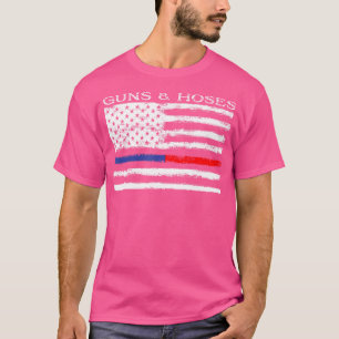 Camiseta Armas Mangueiras Azuis Espantadas Fogo da Polícia