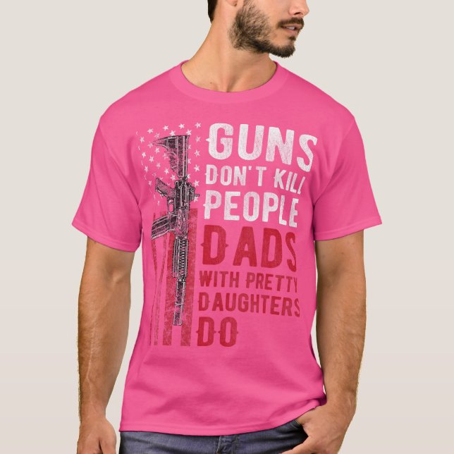 Camiseta Armas Não Matares Pais Com Filhas Bonito (Frente)