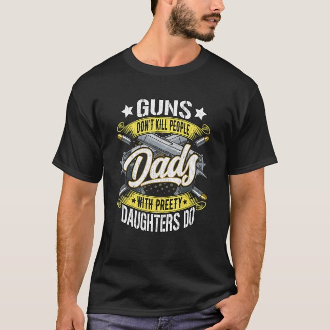 Camiseta Armas Não Matares Pais Pessoas Com Filhas Bonito D (Frente)
