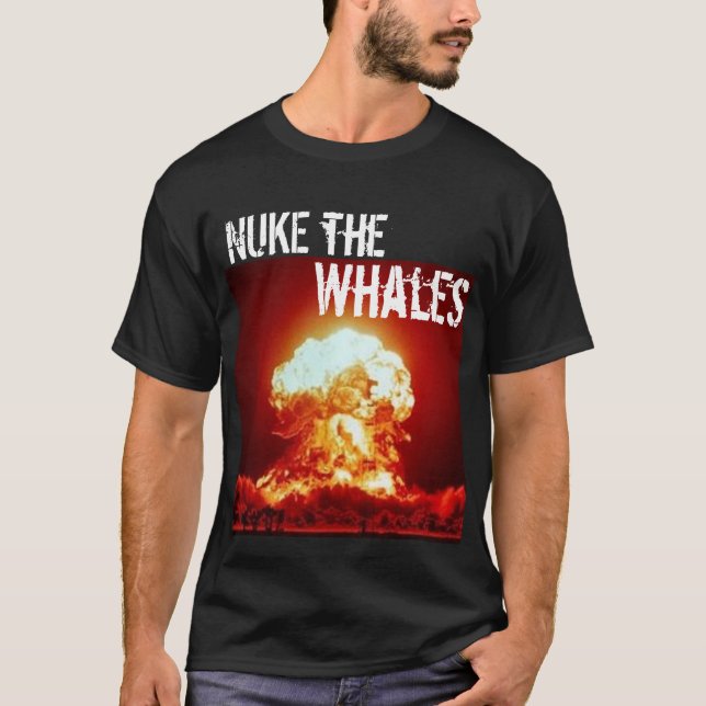 Camiseta armas nucleares as baleias - personalizadas (Frente)