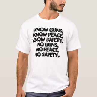 Camiseta armas, paz, segurança