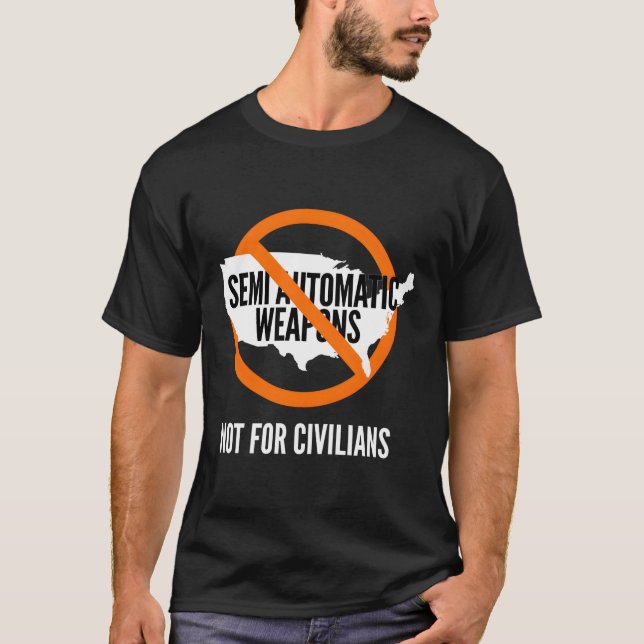 Camiseta Armas Semi Automáticas De banda Suficiente Para Pa (Frente)
