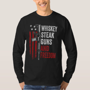 Camiseta Armas Whiskey Beer E Bebendo Da Liberdade U.A Gun