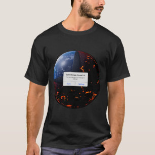 Camiseta armazenamento da Terra quase cheio