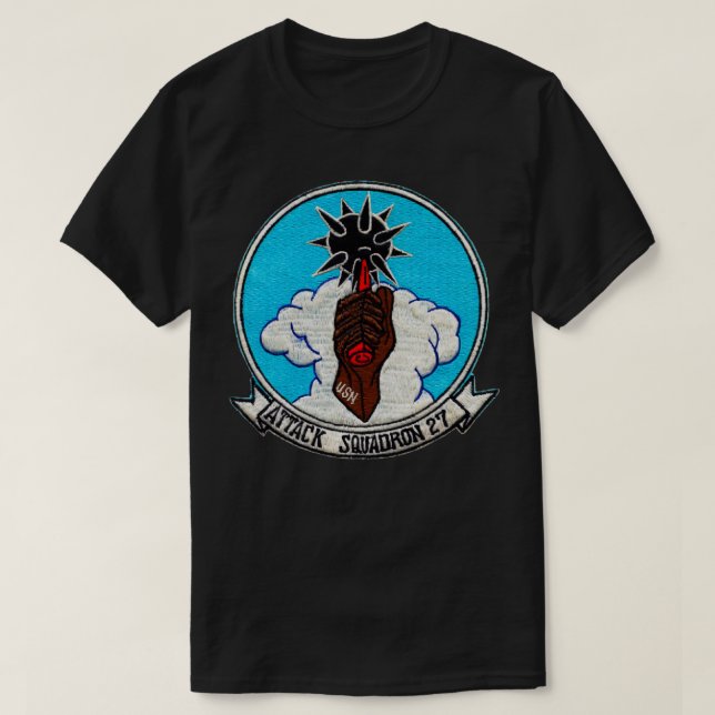 CAMISETA ARMAZENAMENTO SQUADRON DE ATAQUE VA27 (Frente do Design)