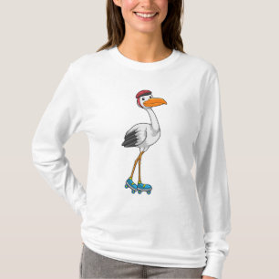 Camiseta Armazenar como skater em linha com skates de cilin
