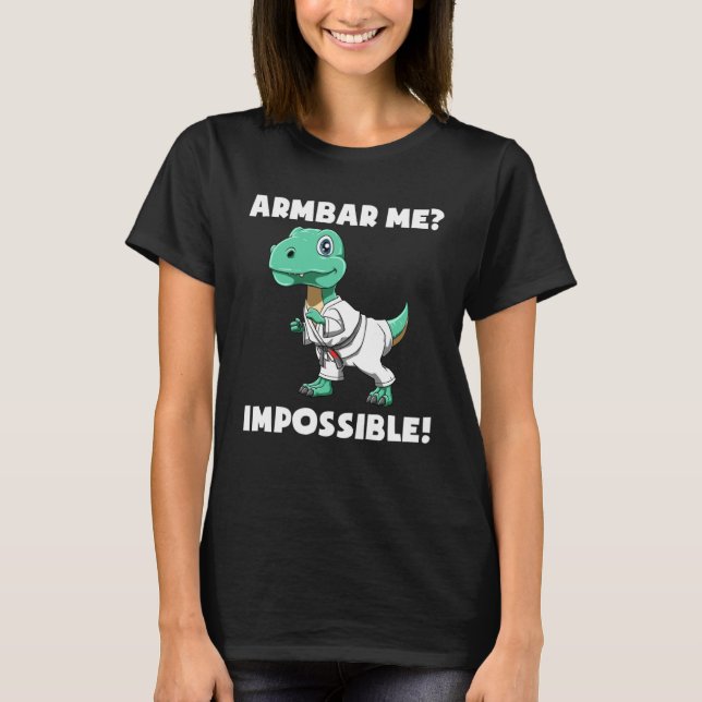 Camiseta Armbar Me Impossível   Jiu Jitsu Rex (Frente)