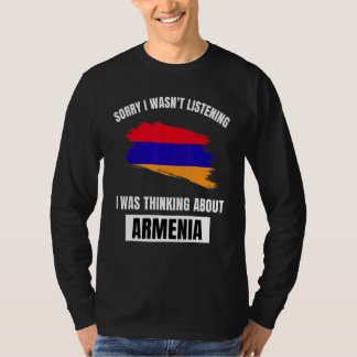 Camiseta Armênia ama desculpa não estar ouvindo pensar Abo