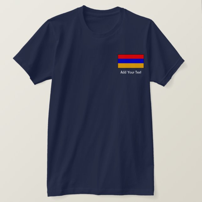 Camiseta Arménia - bandeira arménia (Frente do Design)