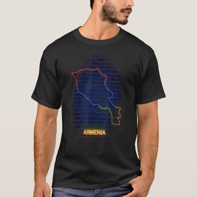 Camiseta ARMENIA country outlline Flag (Frente)