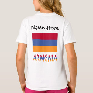 Camiseta Armênia e Armênio com seu nome