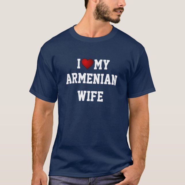 Camiseta ARMÊNIA: EU AMO A MINHA t-shirt MULHER ARMENIANA (Frente)