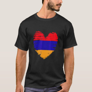 Camiseta Armênia Heart Armian Flag Pride Armênia