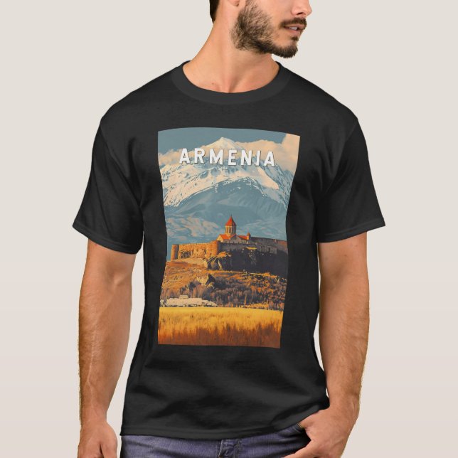 Camiseta Armênia Illustração Viagem Art Vintage (Frente)