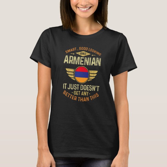 Camiseta Armênia Sinalizador: Armênios orgulhosos e homens (Frente)