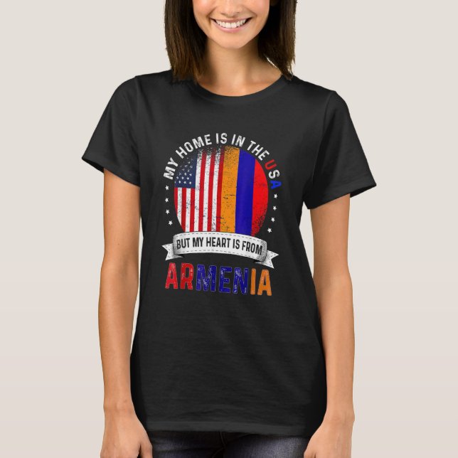 Camiseta Armenian American Patriot Heart is from Armenia Fl (Frente)