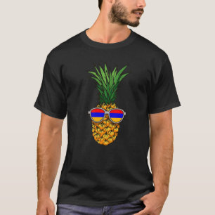 Camiseta Armênio Abacaxi Armênia Bandeira Óculos de sol Ver