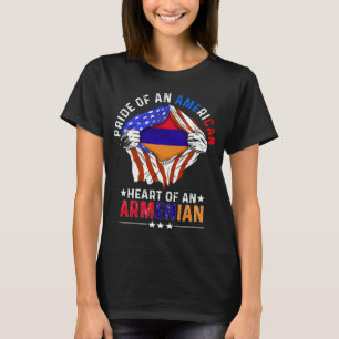 Camiseta Armênio Americano Estrangeiro Bandeira da Armêni