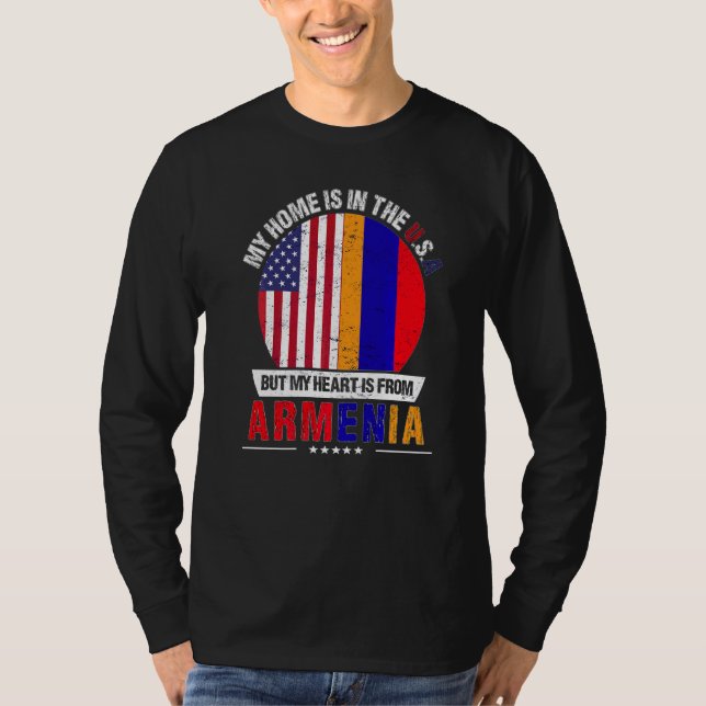 Camiseta Armênio americano Patriot Heart é da Armênia Gr (Frente)