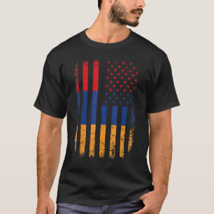 Camiseta Armênio - Bandeira Americana Armênia Orgulho Herit