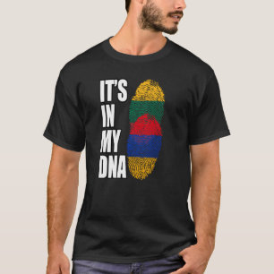 Camiseta Armênio e lituano Misturar DNA Heritage Flag