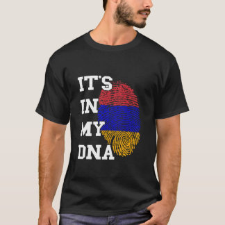 Camiseta Armênio Está no meu DNA Finger Impressão armênio R