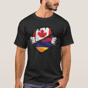 Camiseta Armênio - Mãos Canadianas - Bandeira das Raízes