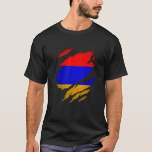 Camiseta Armênio orgulhoso - Torn Arremessado - Bandeira Ar