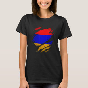 Camiseta Armênio orgulhoso - Torn Arremessado - Bandeira Ar