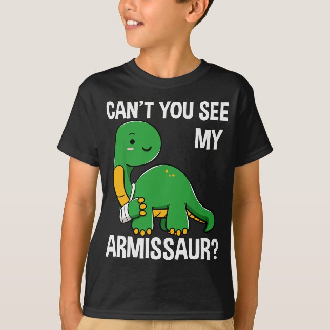 Camiseta Armissaur Quebrado Osso Ferimento Dinossauro Recup (Frente)