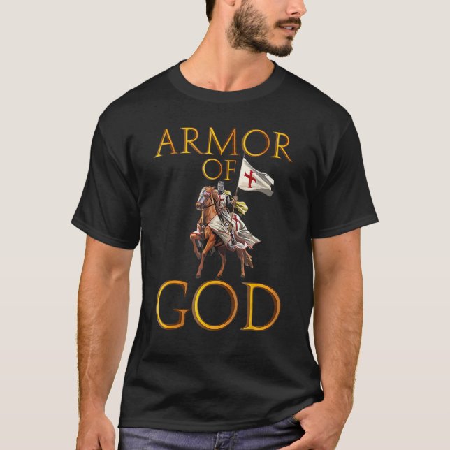 Camiseta Armor Of God Ephesians Bible Verse Religious Chris (Frente)