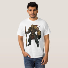 Camiseta Armored Knight with Sword and Skull Shield