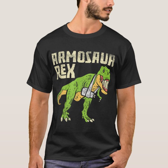 Camiseta Armosaur Rex Dinossaur Fraturados Braços Quebrados (Frente)