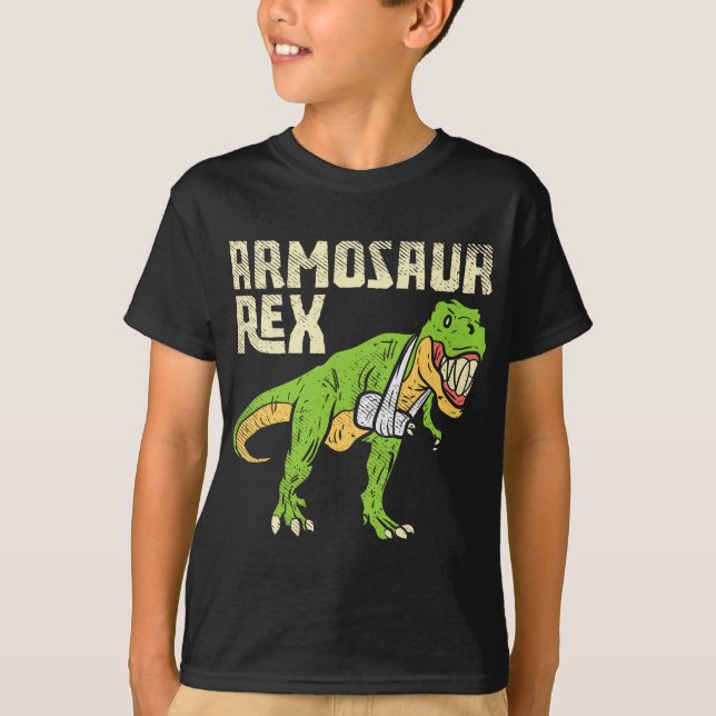 Camiseta Armosaur Rex Dinossaur Fraturados Braços Quebrados (Frente)