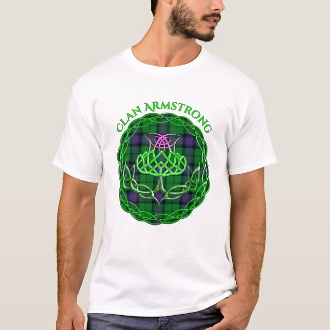 Camiseta Armstrong Scottish Tartan Celtic Thiste (Frente)
