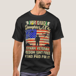 Camiseta Army Military Navy Proud Daughter of a Vietnam