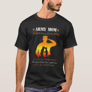 Camiseta Army Mom Behind Every Strong Soldier Mothers Day V