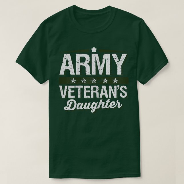Camiseta Army Veterans Daughter T Shirt  (Frente do Design)