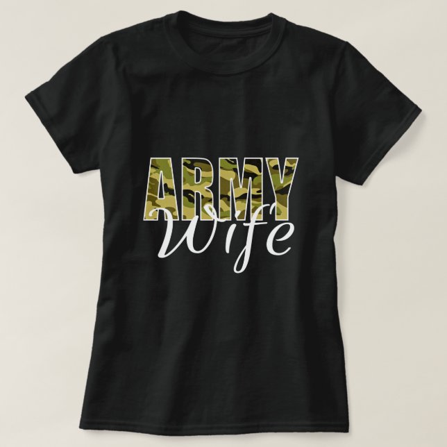 CAMISETA ARMY WIFE (Frente do Design)