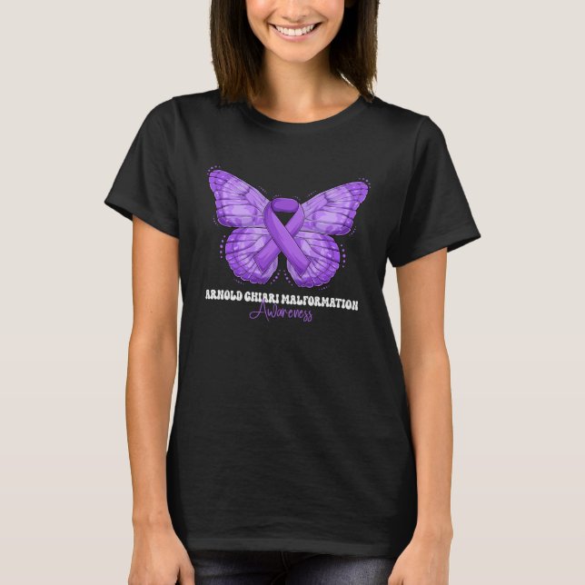 Camiseta Arnold Chiari Malformation Awareness Month Purple  (Frente)