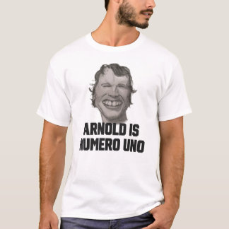 Camiseta "Arnold é Numero Uno" Schwarzenegger Arnie Retro