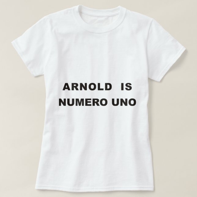 Camiseta Arnold é ONU do numero (Frente do Design)