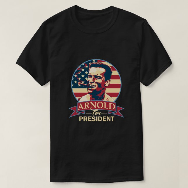 Camiseta Arnold Para Presidente Essential (Frente do Design)