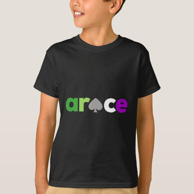 Camiseta Aro Ace Pride Spade, Lgbt Aroace, Lgbtq Aromântico (Frente)