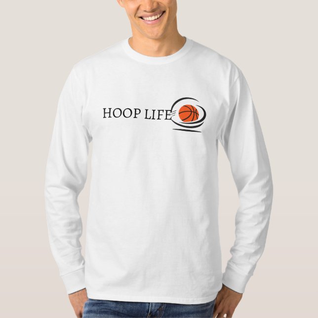 Camiseta Aro de Basquete Minimalista da Vida (Frente)
